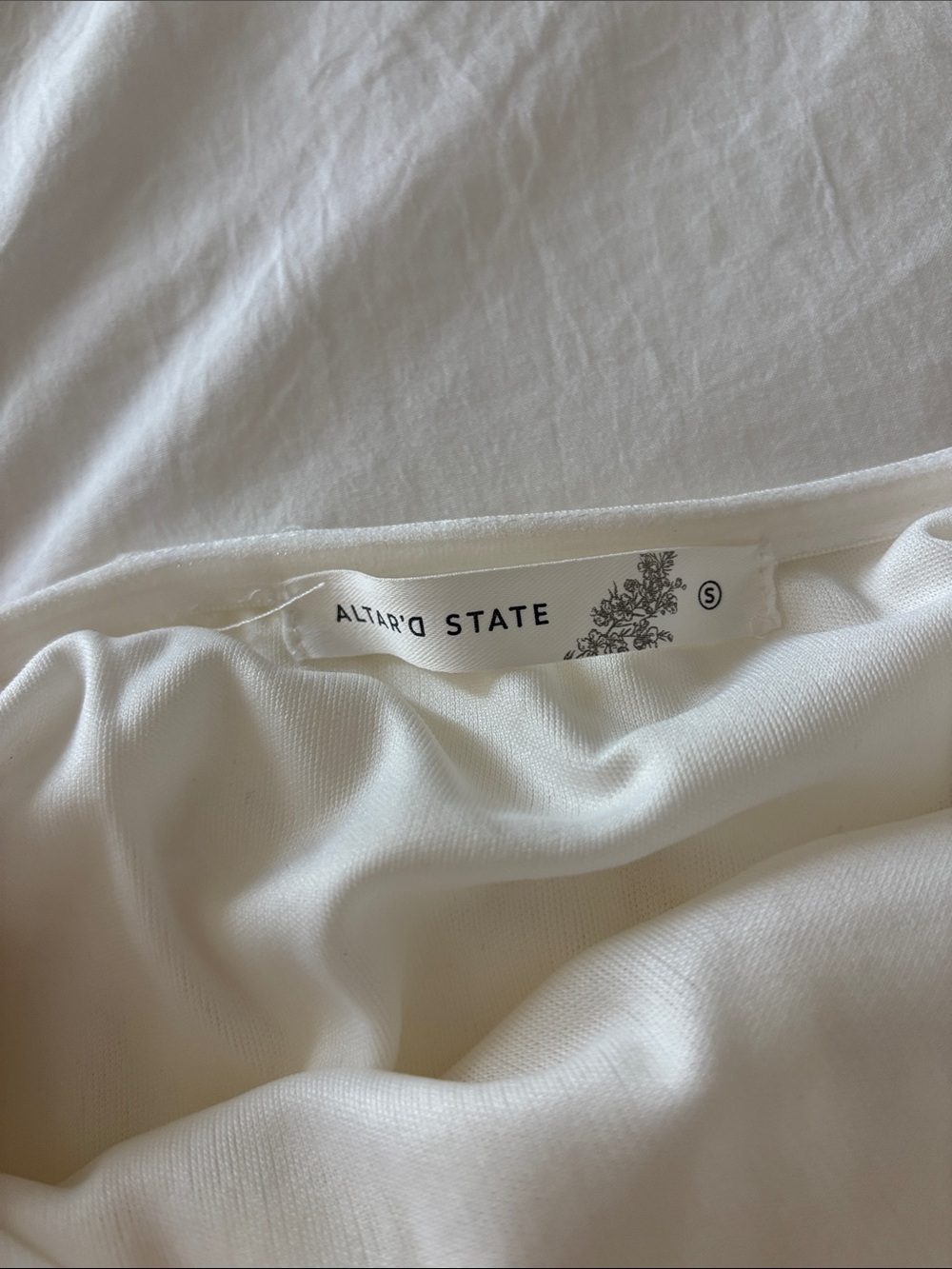 Altar'd State Strapless Satin & Lace Ivory Dress - Picture 2 of 2
